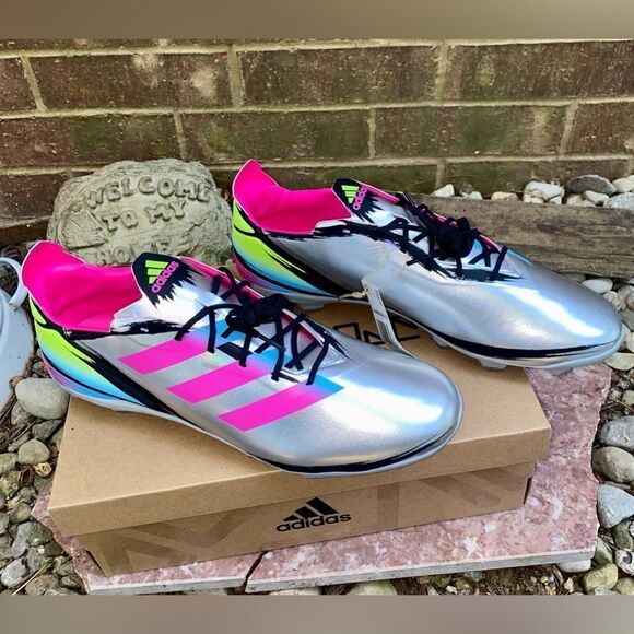 Adidas GAMEMODE Men's Soccer FIRM GROUND Cleats GY7535 Silver Metallic New Sz 13 - Picture 2 of 12